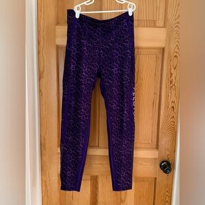 Peloton Purple Leopard Print Leggings